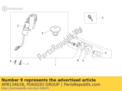 Aprilia AP8134618, Cable fixing plate, OEM: Aprilia AP8134618