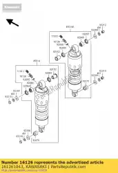 Here you can order the valve,air from Kawasaki, with part number 161261043: