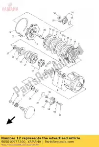 yamaha 905010977200 mola, compressão (22f) - Lado inferior