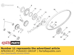 Aprilia AP8206147, Conjunto de embreagem de partida., OEM: Aprilia AP8206147