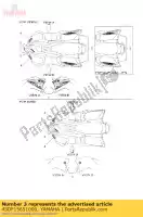 43DF15651000, Yamaha, emblème, 2 yamaha yfm 90 2009 2010 2011, Nouveau