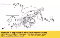 61107MEG000ZA, Honda, col, fr. garde-boue * type1 honda vt shadow ca spirit c2  s c2s c cs black c2b vt750c vt750ca vt750c2 vt750c2s vt750cs vt750sa vt750s 750 , Nouveau