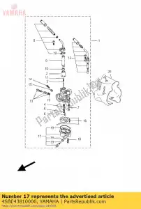 yamaha 4SBE43810000 cuerpo, cámara de flotación - Lado inferior