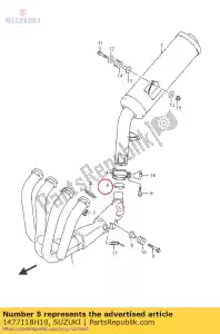 suzuki 1477118H10 connector, muf - Onderkant