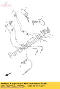 yamaha 1TP263350000 cable, clutch - Bottom side