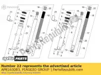 AP8163083, Piaggio Group, Anel-o aprilia  caponord etv 1000 2001 2002 2003 2004 2005, Novo