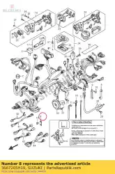 Aqui você pode pedir o suporte, conduza com em Suzuki , com o número da peça 3667205H10: