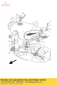 yamaha 2UJ245440100 support, robinet de carburant - La partie au fond