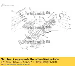 Here you can order the piston ring from Piaggio Group, with part number 874288: