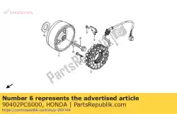 ring, 12,5x34x5 van Honda, met onderdeel nummer 90402PC6000, bestel je hier online: