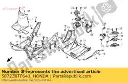 plaat, l. Bijrijder stap van Honda, met onderdeel nummer 50723KTF640, bestel je hier online: