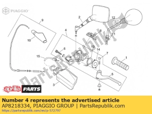 aprilia AP8218334 koppelingsbediening compleet - Onderkant