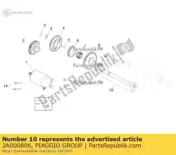 Ici, vous pouvez commander le arbre d'équilibrage auprès de Piaggio Group , avec le numéro de pièce 2A000806: