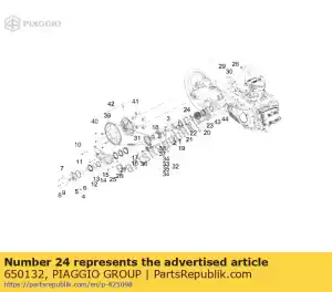 Piaggio Group 650132 anillo - Lado inferior