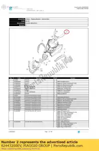 Piaggio Group 62443200EV górne zamkni?cie os?ony - Dół