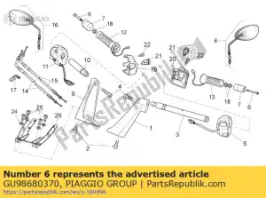 Piaggio Group GU98680370 ?ruba imbusowa m6x70 - Dół