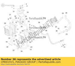 Aprilia CM001915, Abrazadera de la manguera, OEM: Aprilia CM001915