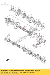 Here you can order the shaft,drive from Suzuki, with part number 2413135F01: