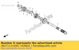 Honda 28271121690 resorte, piñón de arranque - Lado inferior