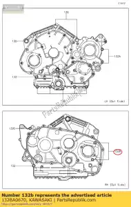 kawasaki 132BA0670 perno-bridado-pequeño común - Lado inferior