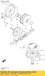 suzuki 0831310067 moer 6mm - Onderkant