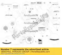 1B001461, Piaggio Group, mp3 label handlebar piaggio mp zapm860x, zapta10w zapm86100, zapm86101 zapm86200, zapm86202 300 500 2014 2015 2016 2017 2018 2019, New