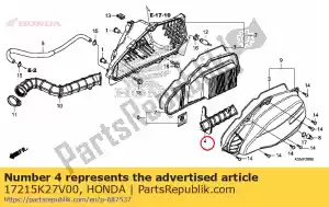 honda 17215K27V00 conduit d'air/c - La partie au fond