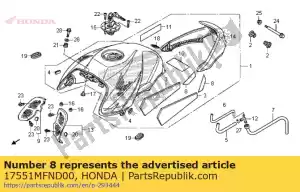 Honda 17551MFND00 folia, os?ona czo?gu - Dół