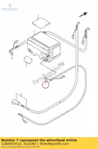 suzuki 3386005H10 wire,battery mi - Bottom side