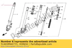 Aqui você pode pedir o assento, mola em Honda , com o número da peça 51403MA0771: