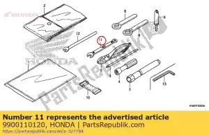 honda 9900110120 moersleutel, 10x12 - Onderkant