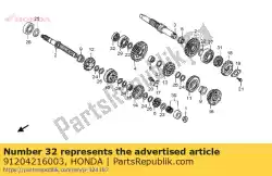 Ici, vous pouvez commander le joint d'huile, 20x35x5,5 (arai) auprès de Honda , avec le numéro de pièce 91204216003: