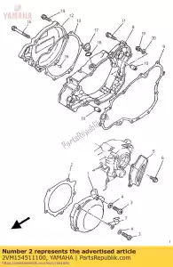 yamaha 2VM154511100 gasket, crankcase cover 1 - Bottom side