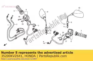 Honda 35200KVZ641 interruptor de montaje., winker dimm - Lado inferior