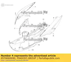 Tutaj możesz zamówić fairing. Lh. Od Piaggio Group , z numerem części 6574660090: