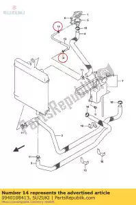 suzuki 0940108413 clip - Bottom side