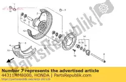 Qui puoi ordinare colletto, fr. Lato ruota da Honda , con numero parte 44311MM8000: