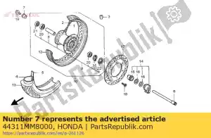 Honda 44311MM8000 kraag, fr. wielzijde - Onderkant