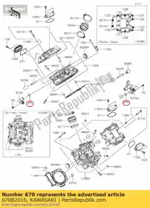 Kawasaki 670b2016 o-ring - Lato sinistro