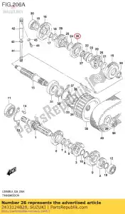 suzuki 2433124B20 gear,3rd driven - Bottom side