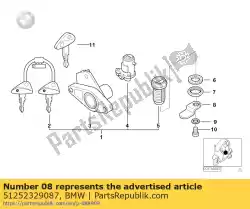 Here you can order the catch bracket from BMW, with part number 51252329087: