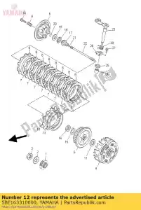 yamaha 5BE163310000 piastra, frizione 2 - Il fondo