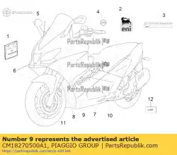 Here you can order the sticker from Piaggio Group, with part number CM18270500A1: