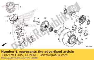 honda 13021MEE305 jeu de segments, piston (0,25) - La partie au fond