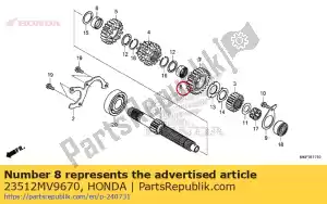 Honda 23512MV9670 colar, spline, 25x28x13 - Lado inferior