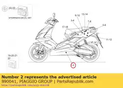 Here you can order the lh underpanel dec. From Piaggio Group, with part number 890041: