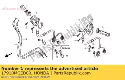 Aqui você pode pedir o cabo comp. A, acelerador em Honda , com o número da peça 17910MGED00: