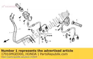 honda 17910MGED00 cabo comp. a, acelerador - Lado inferior