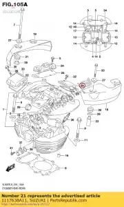 suzuki 1117638A11 dop, inspo. uitlaat - Onderkant