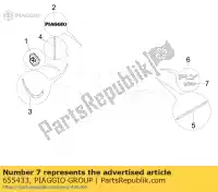 655433, Piaggio Group, (100) adhesivo (cromado) piaggio fly 100 2008, Nuevo